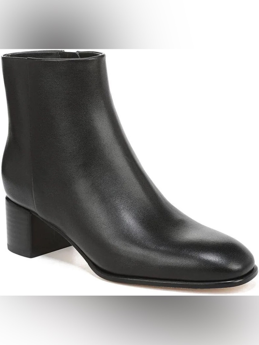 Vince Women's Arabel Square Toe Leather Ankle Boots